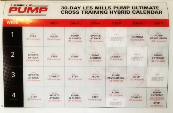 6 Day Les Mills Pump Deluxe Workouts for Fat Body
