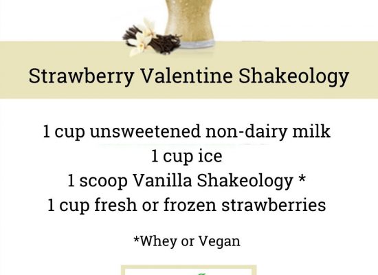 VANILLA SHAKEOLOGY RECIPE: Strawberry Valentine